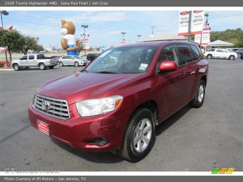 Salsa Red Pearl / Ash Gray 2008 Toyota Highlander 4WD