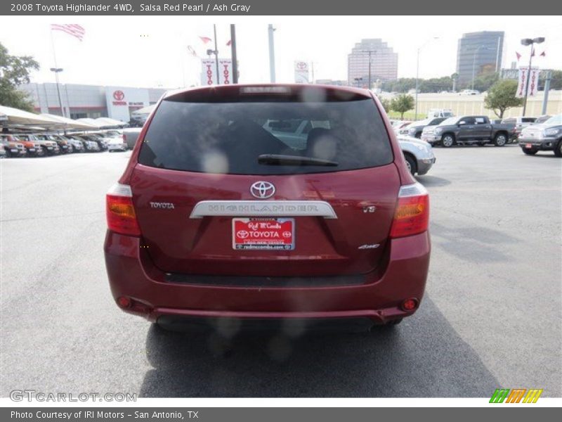 Salsa Red Pearl / Ash Gray 2008 Toyota Highlander 4WD