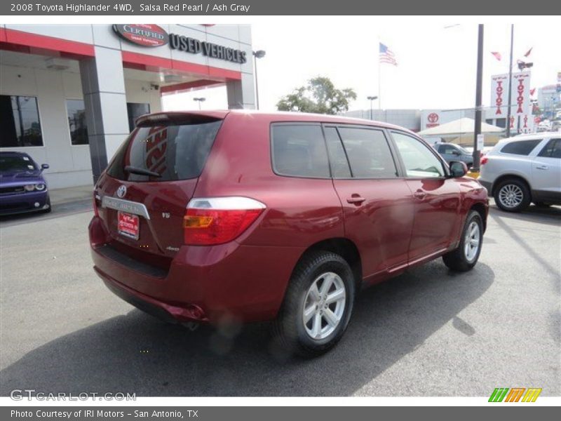 Salsa Red Pearl / Ash Gray 2008 Toyota Highlander 4WD