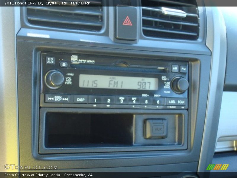 Crystal Black Pearl / Black 2011 Honda CR-V LX