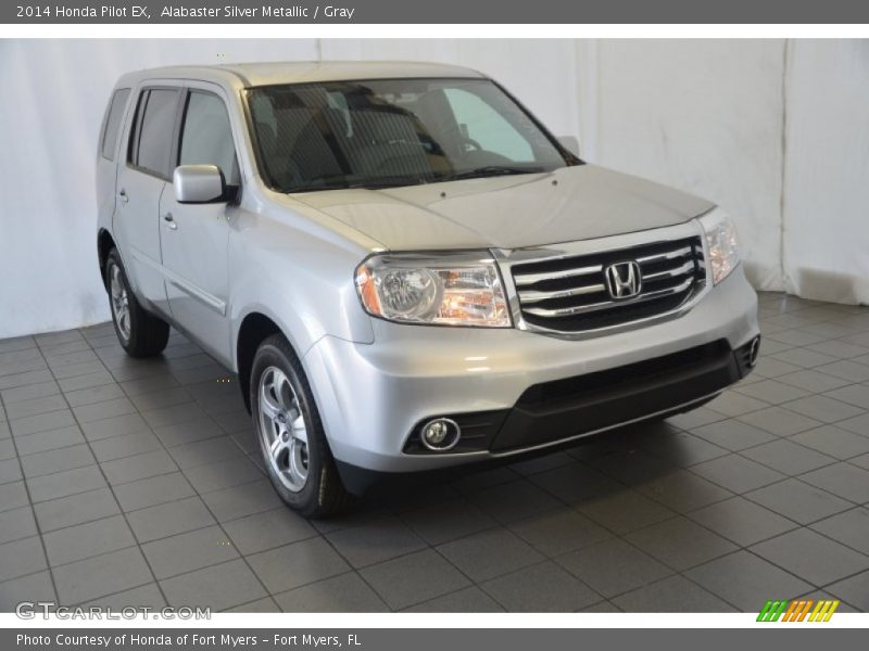 Alabaster Silver Metallic / Gray 2014 Honda Pilot EX