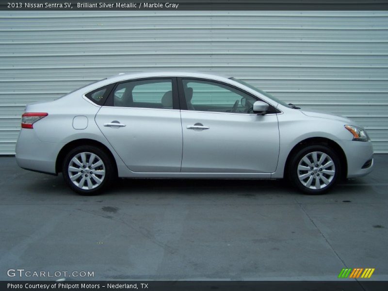 Brilliant Silver Metallic / Marble Gray 2013 Nissan Sentra SV