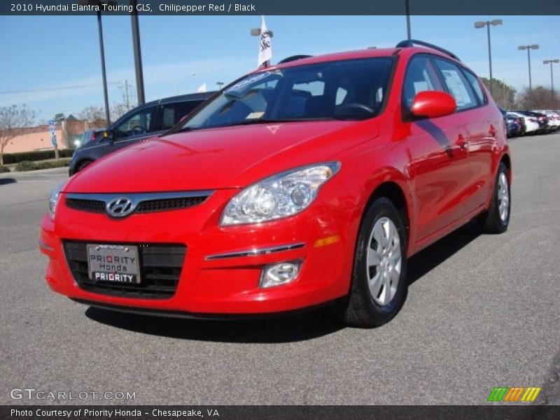 Chilipepper Red / Black 2010 Hyundai Elantra Touring GLS