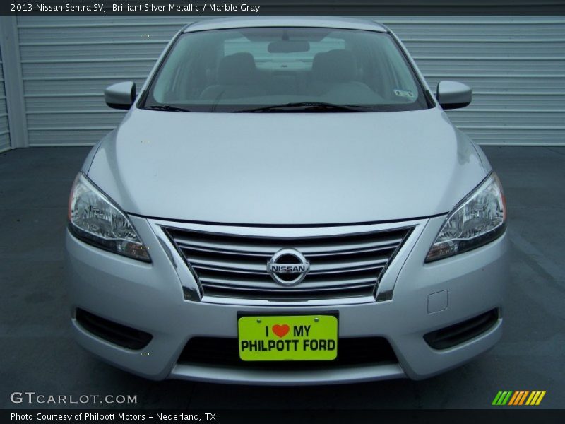 Brilliant Silver Metallic / Marble Gray 2013 Nissan Sentra SV