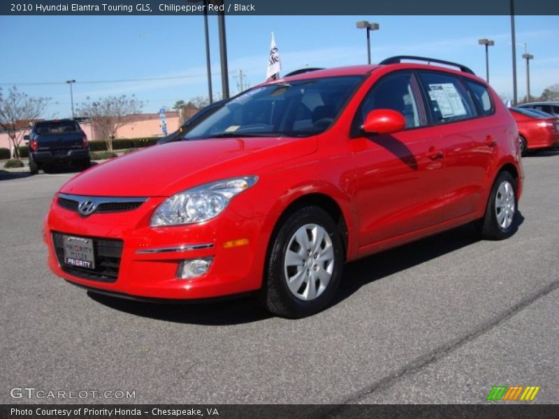 Chilipepper Red / Black 2010 Hyundai Elantra Touring GLS