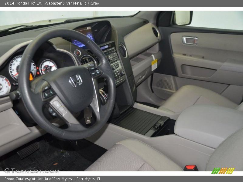Alabaster Silver Metallic / Gray 2014 Honda Pilot EX