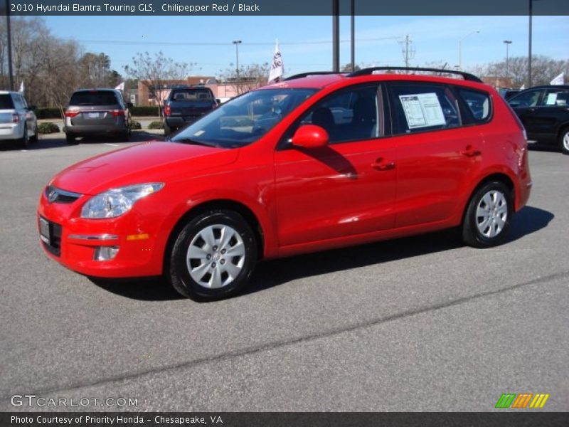 Chilipepper Red / Black 2010 Hyundai Elantra Touring GLS