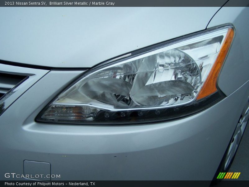 Brilliant Silver Metallic / Marble Gray 2013 Nissan Sentra SV