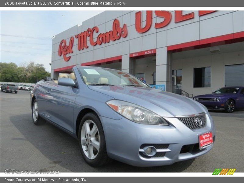 Cosmic Blue Metallic / Ivory 2008 Toyota Solara SLE V6 Convertible