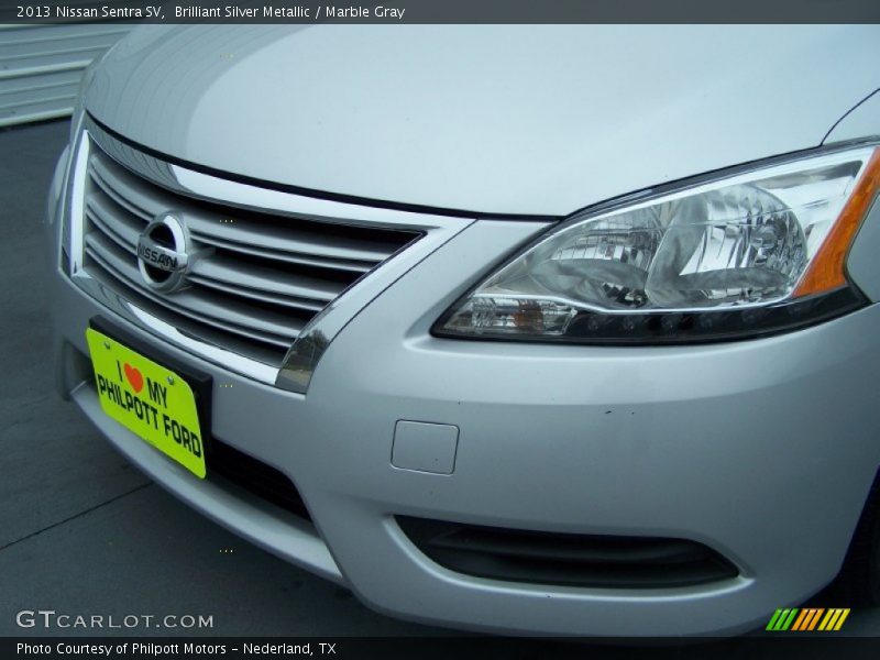 Brilliant Silver Metallic / Marble Gray 2013 Nissan Sentra SV