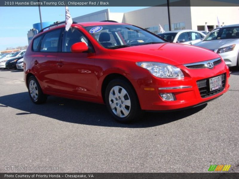 Chilipepper Red / Black 2010 Hyundai Elantra Touring GLS