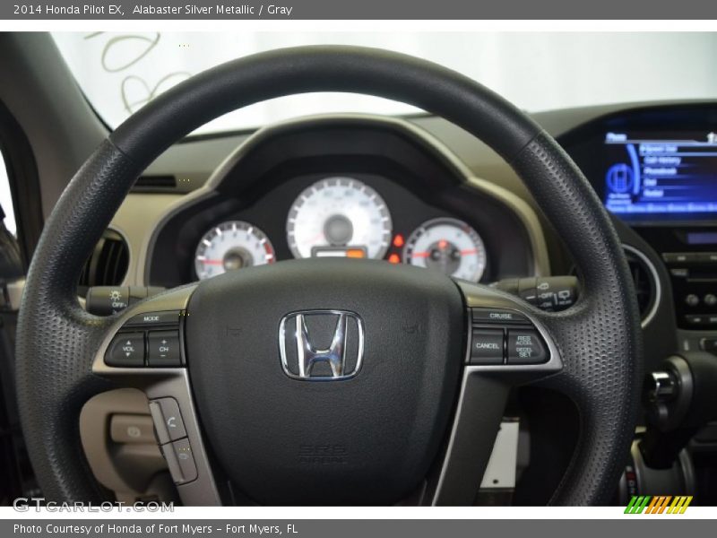 Alabaster Silver Metallic / Gray 2014 Honda Pilot EX