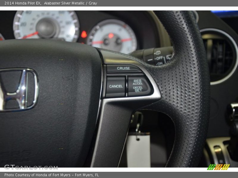Alabaster Silver Metallic / Gray 2014 Honda Pilot EX