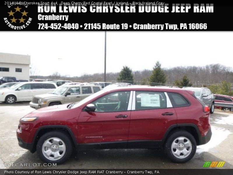 Deep Cherry Red Crystal Pearl / Iceland - Black/Iceland Gray 2014 Jeep Cherokee Sport 4x4