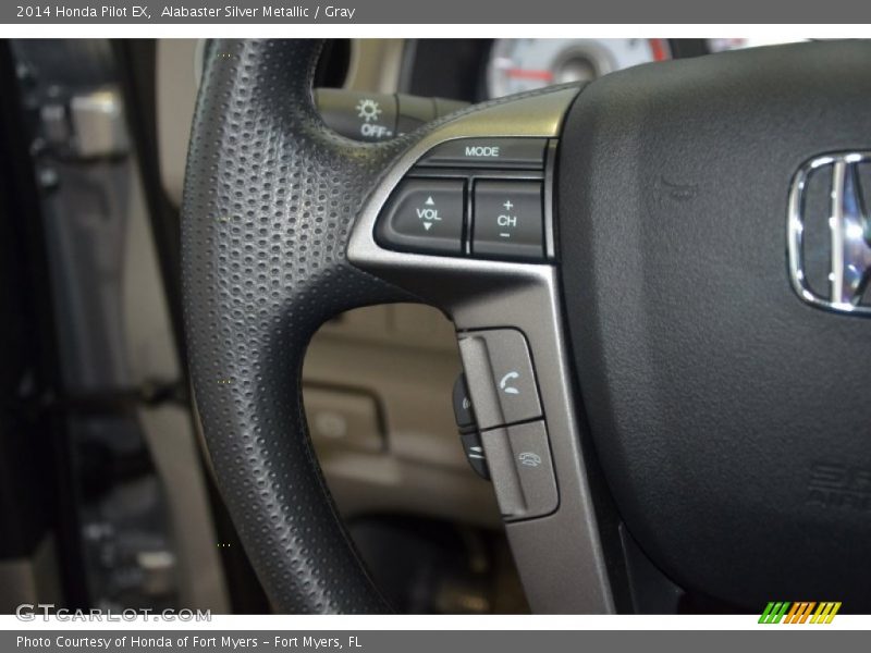 Alabaster Silver Metallic / Gray 2014 Honda Pilot EX