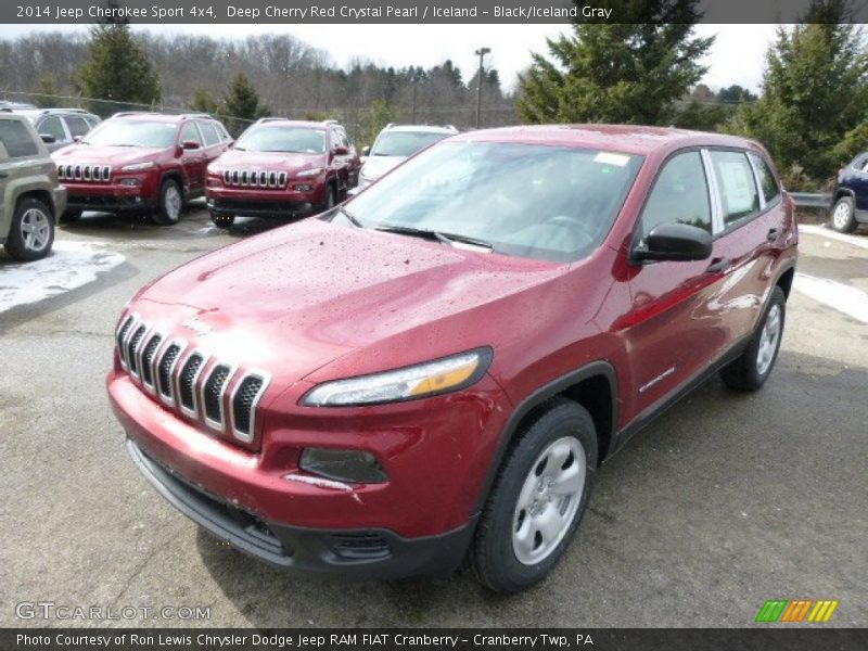 Deep Cherry Red Crystal Pearl / Iceland - Black/Iceland Gray 2014 Jeep Cherokee Sport 4x4