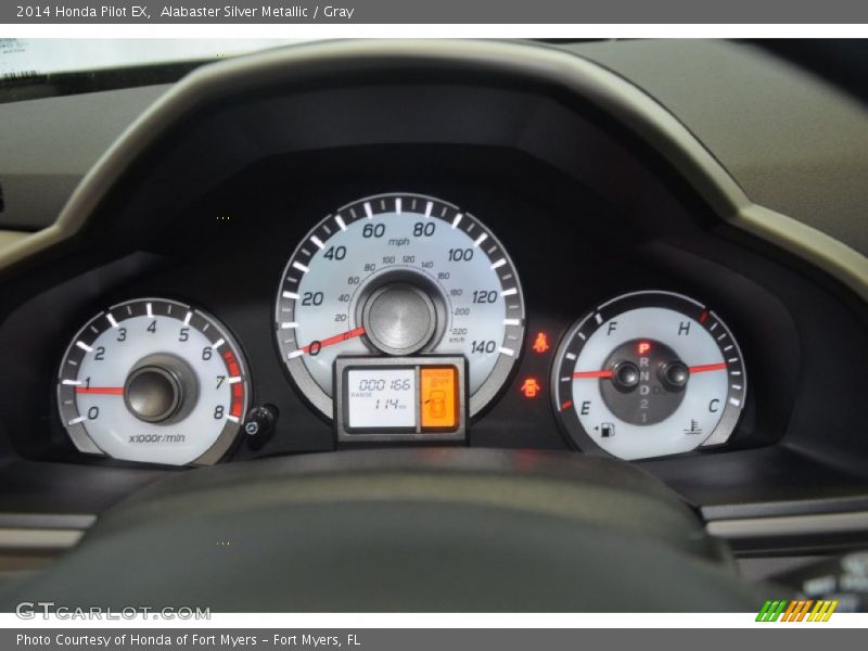 Alabaster Silver Metallic / Gray 2014 Honda Pilot EX