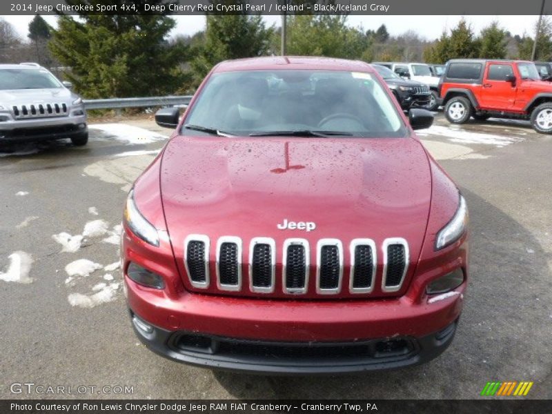 Deep Cherry Red Crystal Pearl / Iceland - Black/Iceland Gray 2014 Jeep Cherokee Sport 4x4