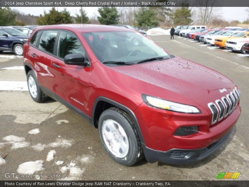 Deep Cherry Red Crystal Pearl / Iceland - Black/Iceland Gray 2014 Jeep Cherokee Sport 4x4