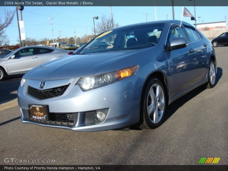 Glacier Blue Metallic / Ebony 2009 Acura TSX Sedan