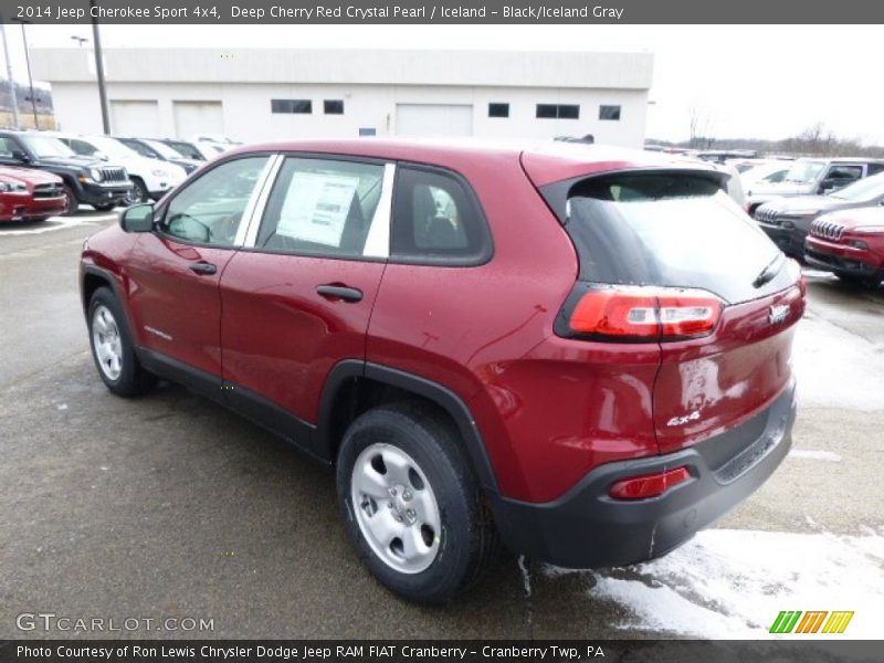 Deep Cherry Red Crystal Pearl / Iceland - Black/Iceland Gray 2014 Jeep Cherokee Sport 4x4