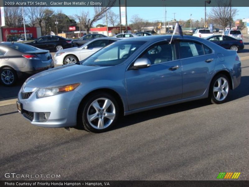 Glacier Blue Metallic / Ebony 2009 Acura TSX Sedan