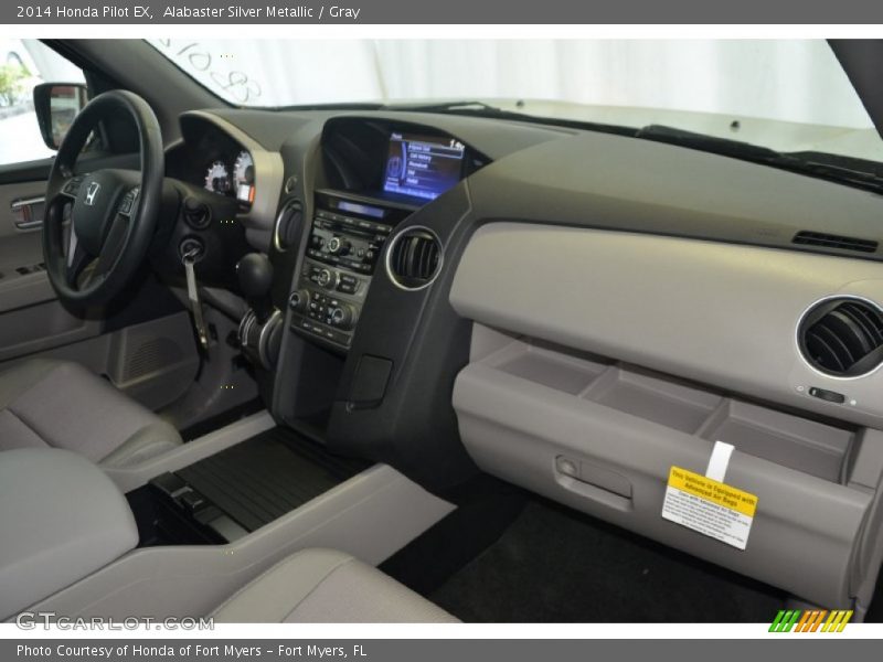 Alabaster Silver Metallic / Gray 2014 Honda Pilot EX