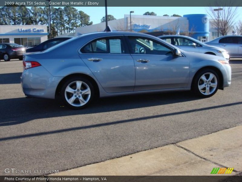 Glacier Blue Metallic / Ebony 2009 Acura TSX Sedan