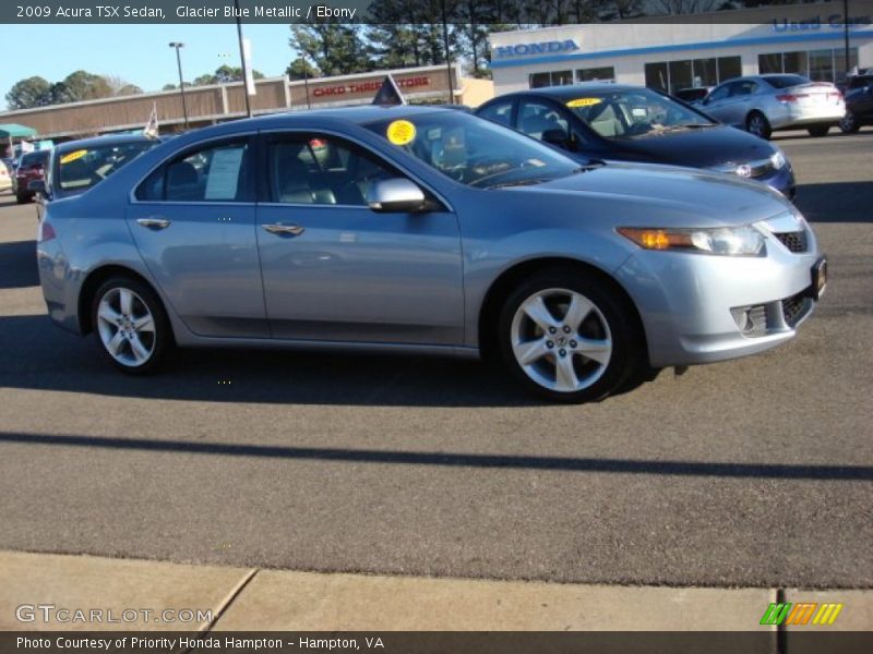 Glacier Blue Metallic / Ebony 2009 Acura TSX Sedan