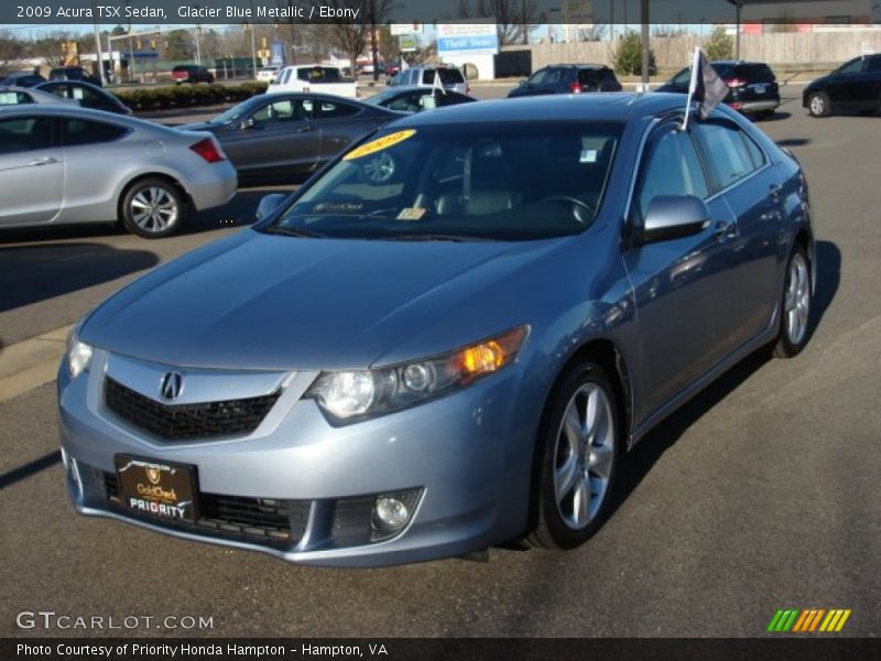 Glacier Blue Metallic / Ebony 2009 Acura TSX Sedan