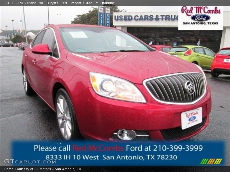 Crystal Red Tintcoat / Medium Titanium 2013 Buick Verano FWD