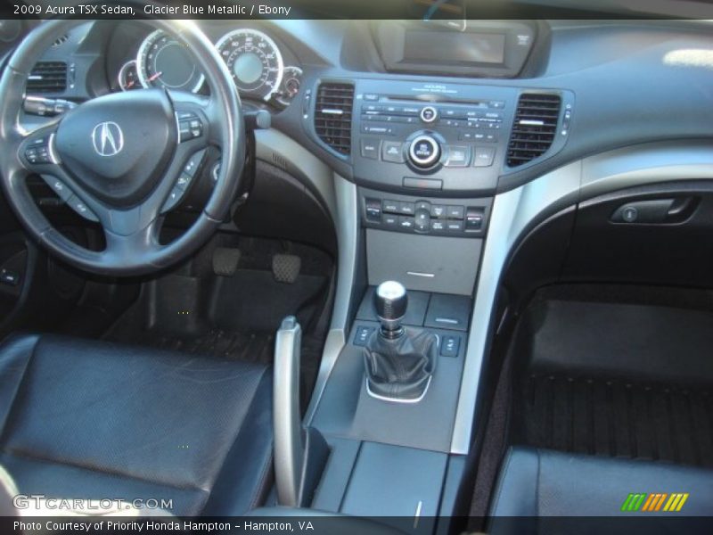 Glacier Blue Metallic / Ebony 2009 Acura TSX Sedan