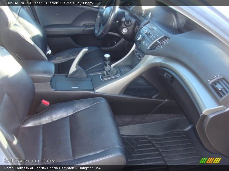 Glacier Blue Metallic / Ebony 2009 Acura TSX Sedan