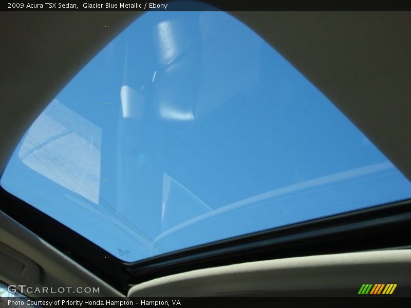 Glacier Blue Metallic / Ebony 2009 Acura TSX Sedan
