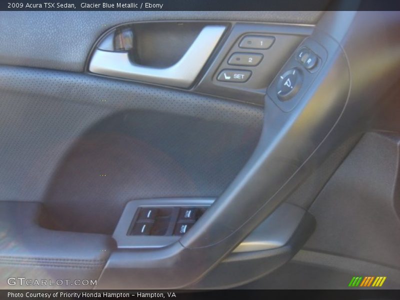 Glacier Blue Metallic / Ebony 2009 Acura TSX Sedan