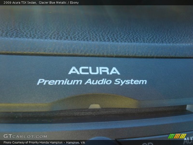 Glacier Blue Metallic / Ebony 2009 Acura TSX Sedan