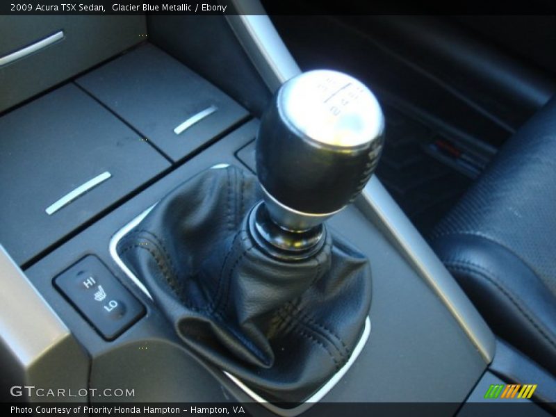Glacier Blue Metallic / Ebony 2009 Acura TSX Sedan
