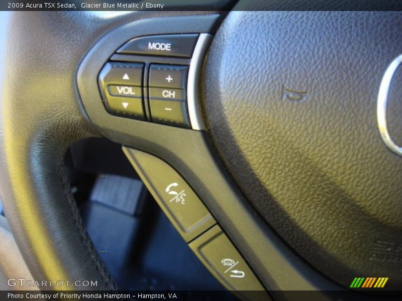 Glacier Blue Metallic / Ebony 2009 Acura TSX Sedan