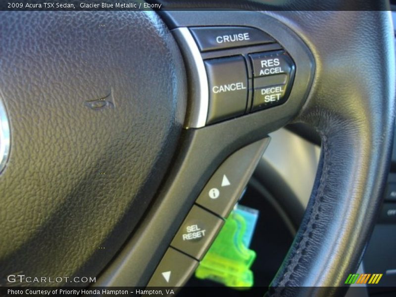Glacier Blue Metallic / Ebony 2009 Acura TSX Sedan