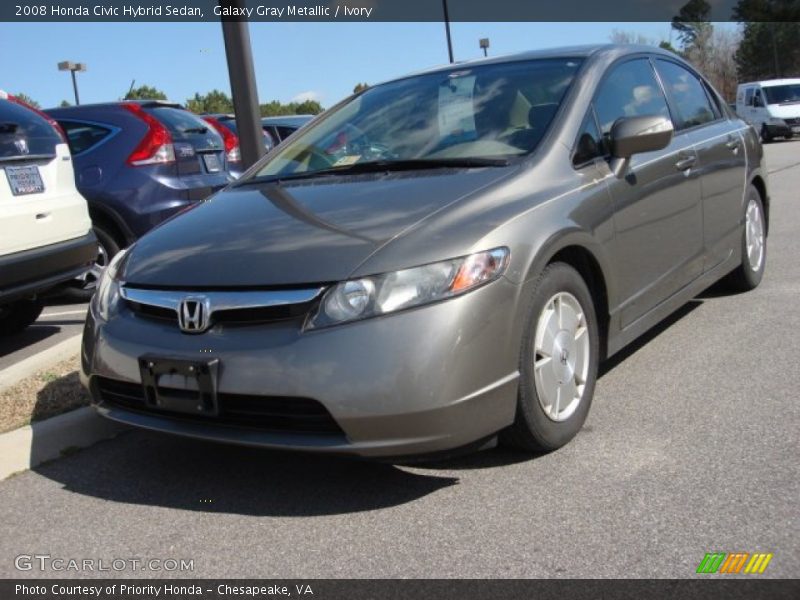 Galaxy Gray Metallic / Ivory 2008 Honda Civic Hybrid Sedan