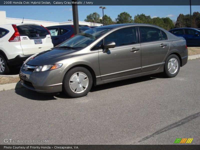 Galaxy Gray Metallic / Ivory 2008 Honda Civic Hybrid Sedan
