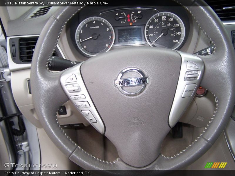 Brilliant Silver Metallic / Marble Gray 2013 Nissan Sentra SV