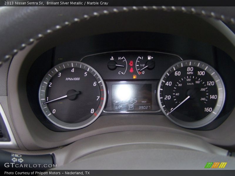 Brilliant Silver Metallic / Marble Gray 2013 Nissan Sentra SV