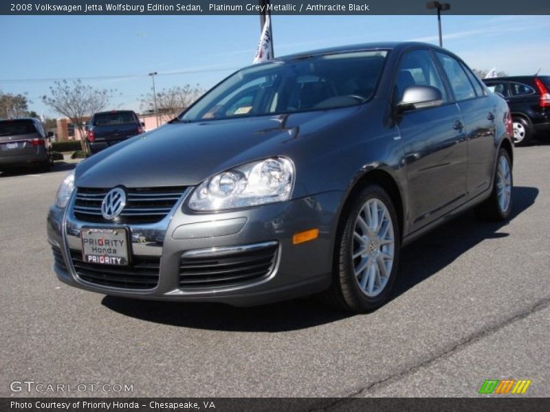 Platinum Grey Metallic / Anthracite Black 2008 Volkswagen Jetta Wolfsburg Edition Sedan