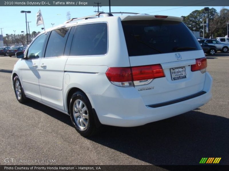 Taffeta White / Beige 2010 Honda Odyssey EX-L
