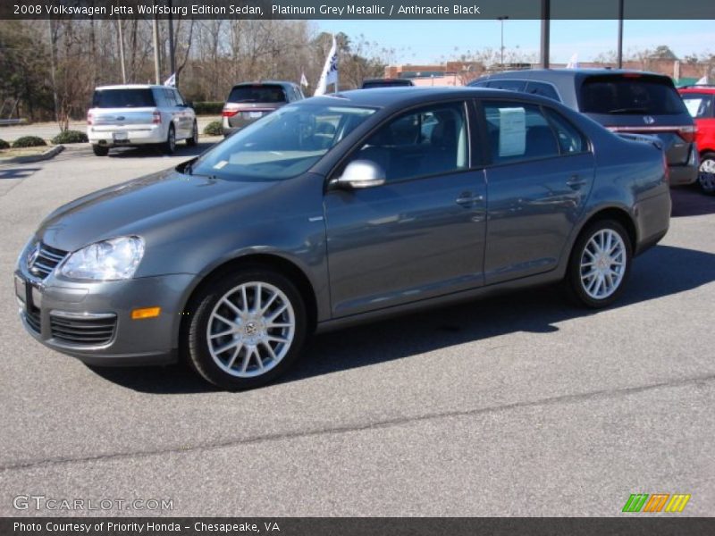 Platinum Grey Metallic / Anthracite Black 2008 Volkswagen Jetta Wolfsburg Edition Sedan