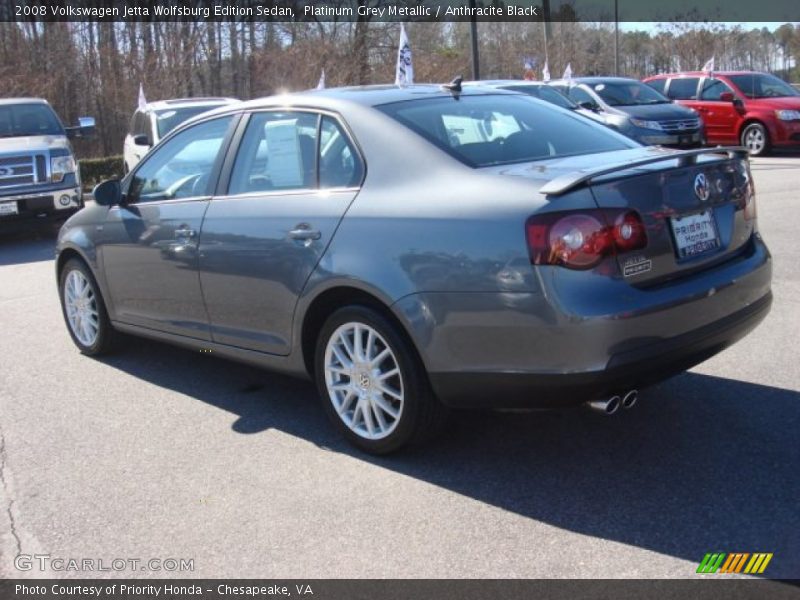Platinum Grey Metallic / Anthracite Black 2008 Volkswagen Jetta Wolfsburg Edition Sedan