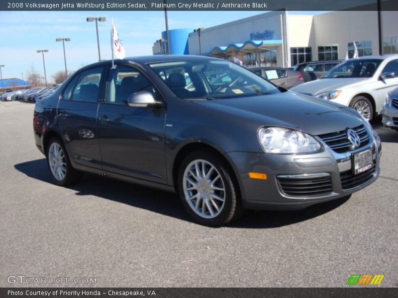 Platinum Grey Metallic / Anthracite Black 2008 Volkswagen Jetta Wolfsburg Edition Sedan