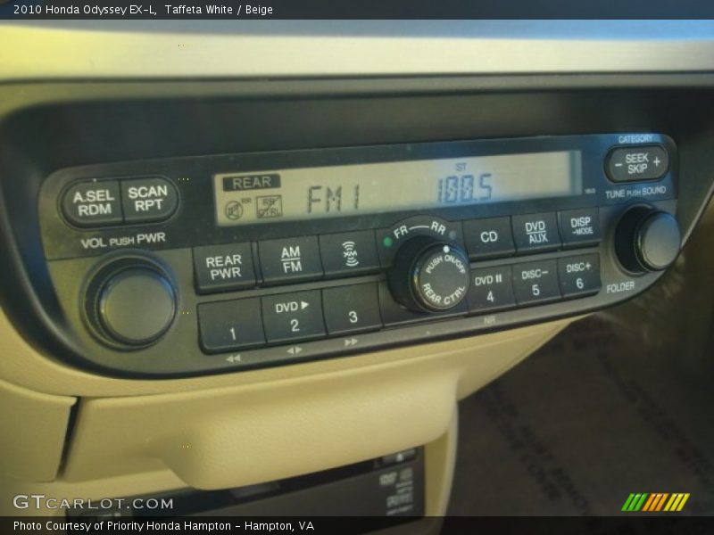 Taffeta White / Beige 2010 Honda Odyssey EX-L
