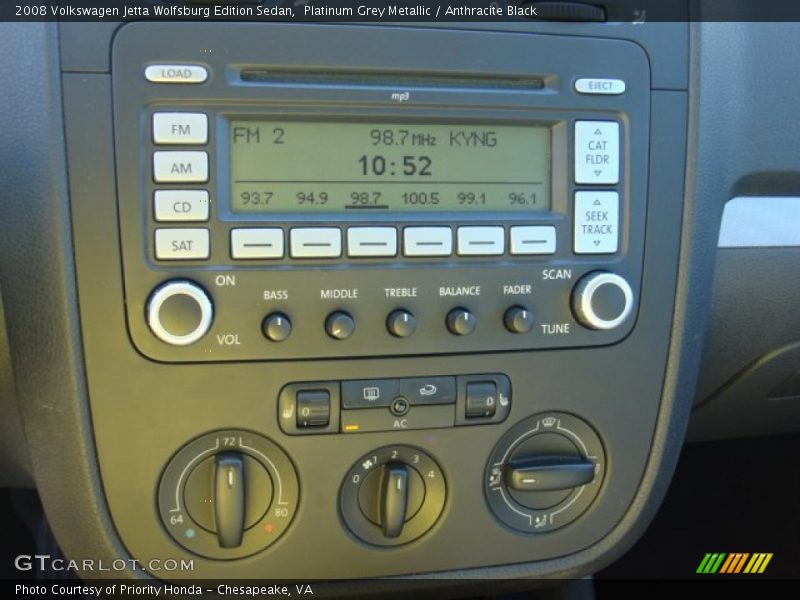 Platinum Grey Metallic / Anthracite Black 2008 Volkswagen Jetta Wolfsburg Edition Sedan